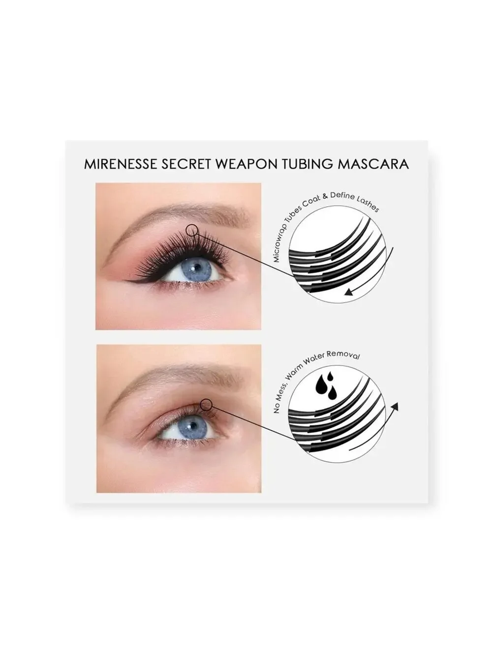 new Mirenesse ༄ Secret Weapon Supreme 24 Hour Tubing Mascara ༄ Black Haven ༄ HOT